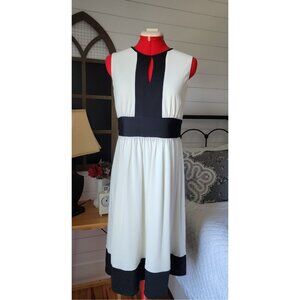Alfani Petite White and Black Dress